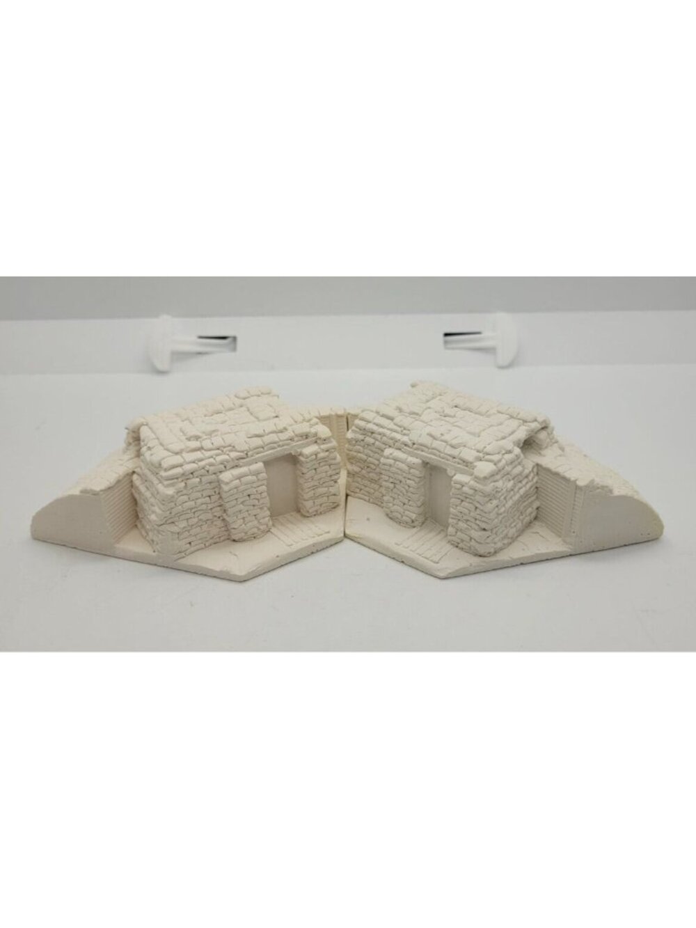 FIREBASE Games - 2 Small Sandbag Trench Bunkers Wargame Miniatures Vintage 1980s